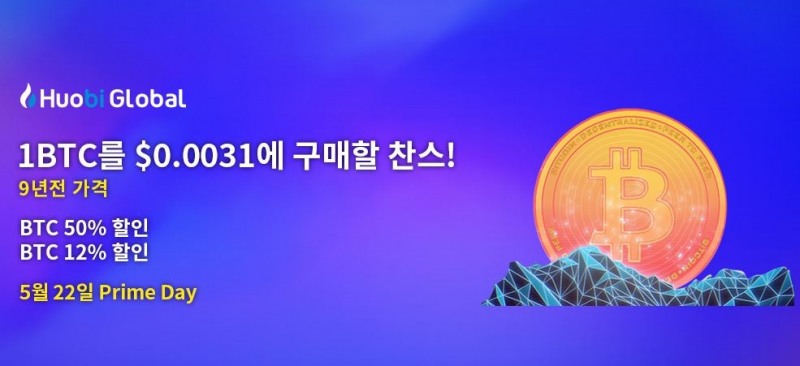 후오비, '프라임 데이' 맞아 비트코인 9년 전 가격으로 판매