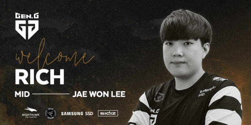 젠지, 히오스 출신 '리치'-한화생명 서포터 '애스퍼' 영입