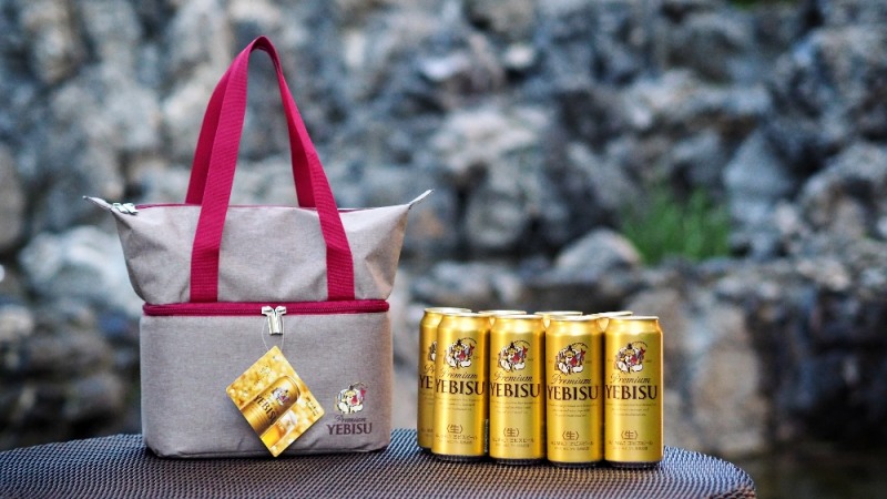 에비스맥주, 프리미엄 감성 담아낸 쿨러백 이미지. (사진=포도컴)