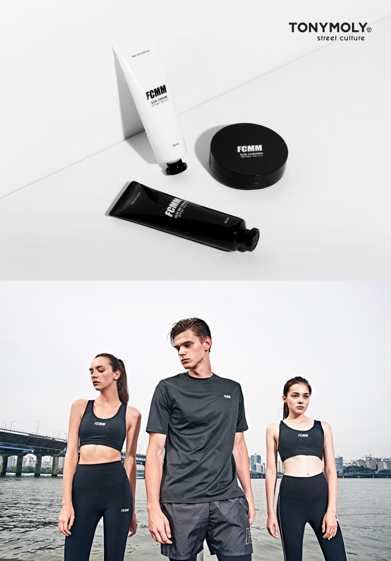 FCMM 룩북 & 콜라보 선케어 3종 이미지. (사진=토니모리)
