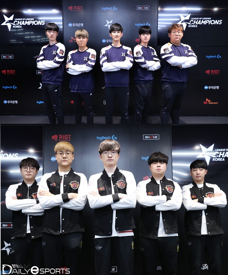 서머 전승을 기록하고 있는 킹존 드래곤X(위)가 스프링에서 한 번도 이기지 못했던 SK텔레콤 T1을 만난다.