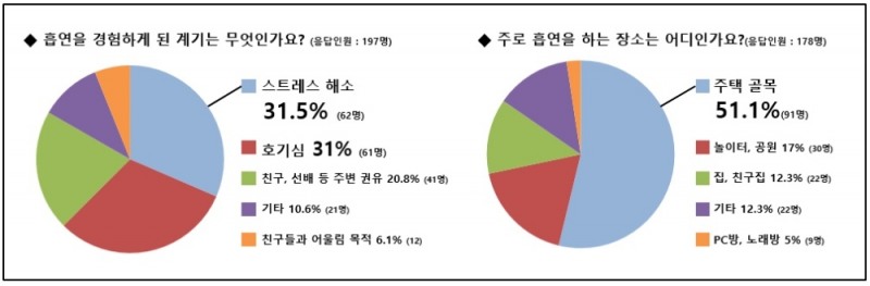 청소년, "12.6% 흡연 경험 있다" 주택 골목에서 흡연