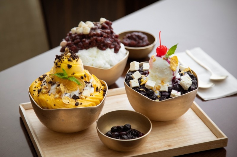 부산롯데호텔 더 라운지 아이스 페스티벌에서 선보이는 빙수 3종. (사진=부산롯데호텔)