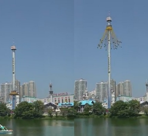 롯데월드 자이로드롭 초토화 '왜'