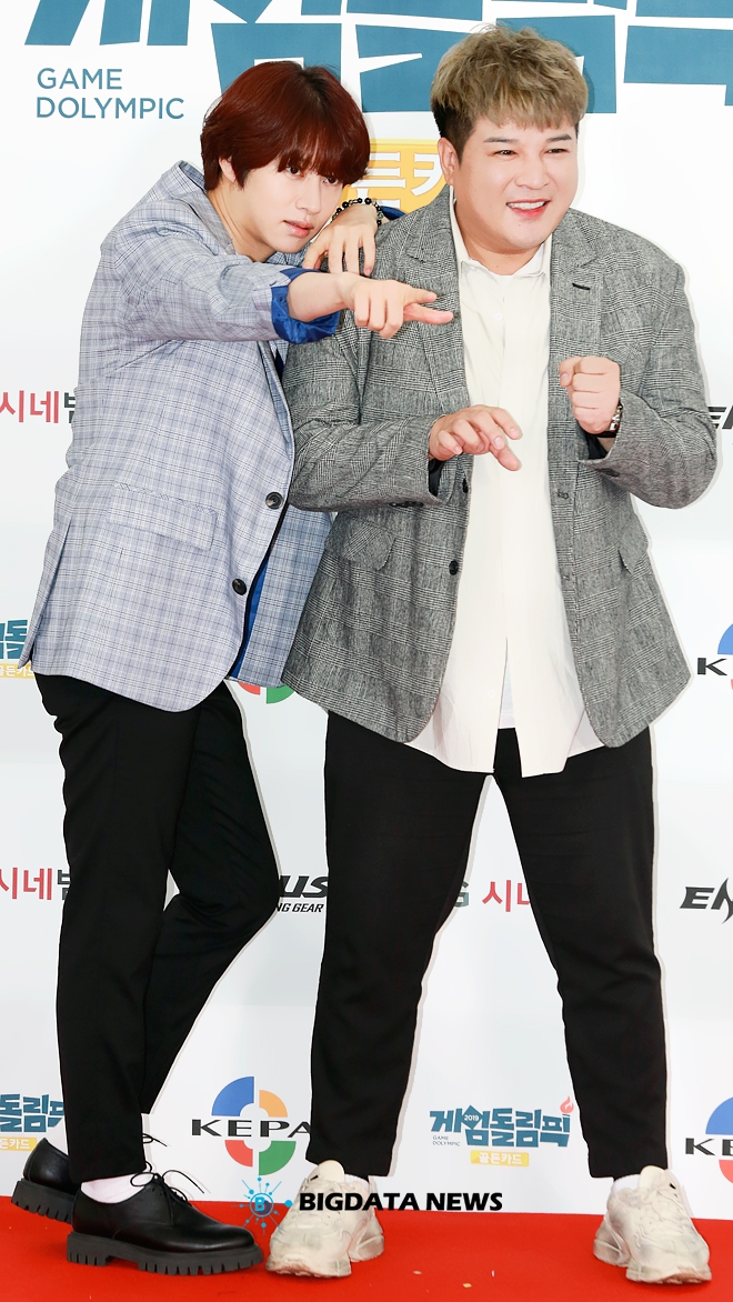 슈퍼주니어 김희철-신동, OGN 예능프로그램 '게임돌림픽 2019 : 골든카드' 현장