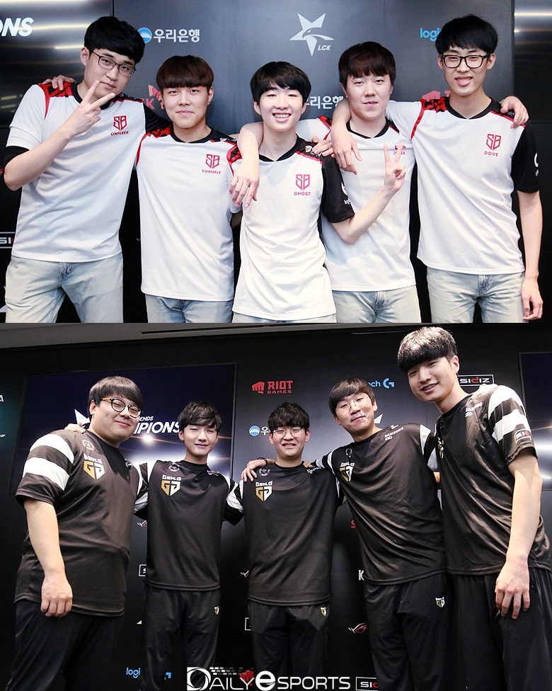 샌드박스 게이밍(위)과 젠지 e스포츠가 대결한다.