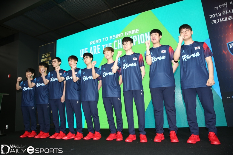 2018년 자카르타-팔렘방 아시안 게임에 한국 대표로 출전한 선수들.