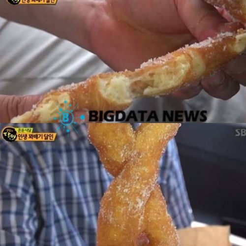 '생활의달인'에 나온 꽈배기의 탄력적인 모습 / 출처 : 방송캡쳐