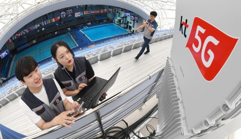 KT, '광주세계수영선수권대회' 5G 기술로 완벽 지원