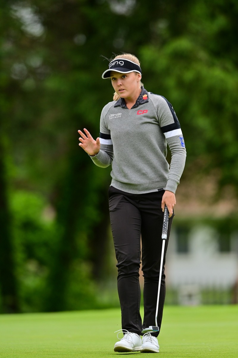 마이어클래식에서 홀인원을 기록한 브룩스 핸더슨. 사진 제공=미국LPGA투어.