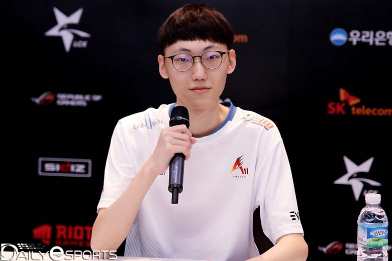 담원 게이밍의 톱 라이너 '너구리' 장하권.