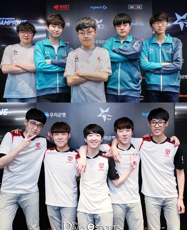 담원 게이밍(위)과 샌드박스 게이밍이 1위 쟁탈전을 벌인다.