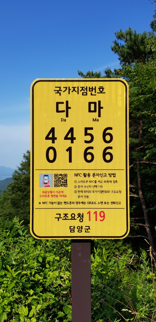 국가지점번호판/사진=담양군
