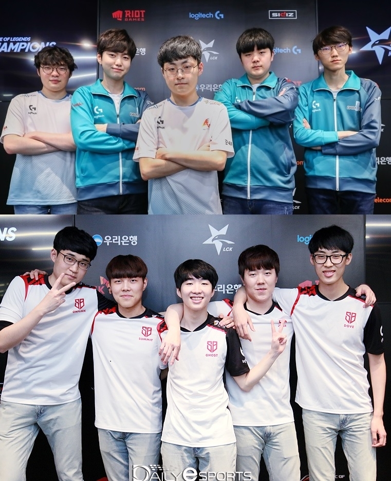 담원 게이밍(위)과 샌드박스 게이밍이 1위 쟁탈전을 벌인다.