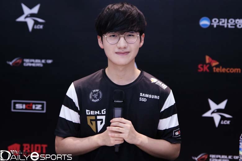 젠지 e스포츠의 정글러 '피넛' 한왕호.