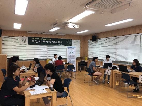 담양군 보건소는 “모바일 헬스케어 사업” 참여자 70명을 대상으로 지난 7월 29일부터 중간검사를 실시하고 있다./사진=담양군