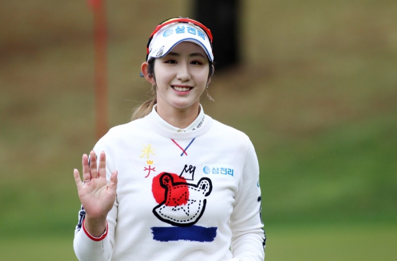 일본LPGA투어 첫 승을 기록한 배선우. 사진=김상민기자.