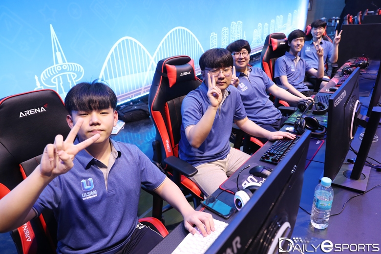 결승전에 진출한 울산광역시 리그 오브 레전드 대표.