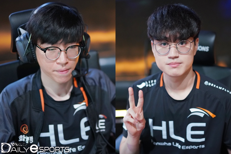 한화생명이 서머에서 재발견한 정글러 '보노' 김기범(왼쪽)과 미드 라이너 '템트' 강명구.
