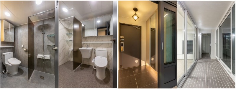 욕실(좌), 현관/배란다(우)=홈테리제공