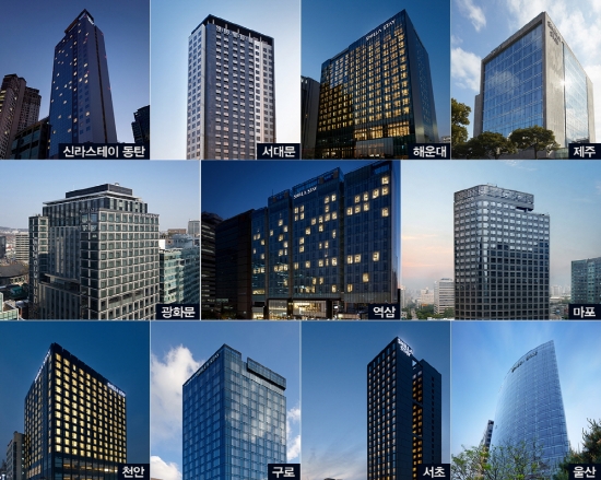 신라스테이 전 지점 모습.