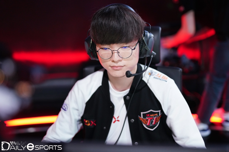 카사딘으로 슈퍼 플레이를 펼친 SK텔레콤 T1의 미드 라이너 '페이커' 이상혁.