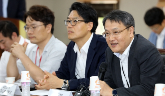 (사진=뉴시스) 정경훈 국토교통부 교통물류실장이 지난 22일 과천정부청사에서 열린 모빌리티 업계 간담회에서 모두발언을 하고 있다.