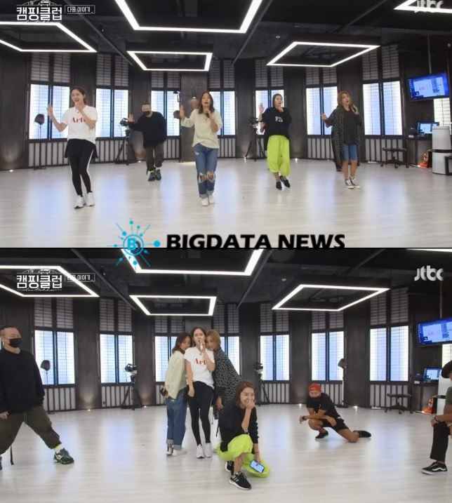 '핑클 콘서트'를 위해 땀흘리는 모습? / 출처 : 제이티비씨