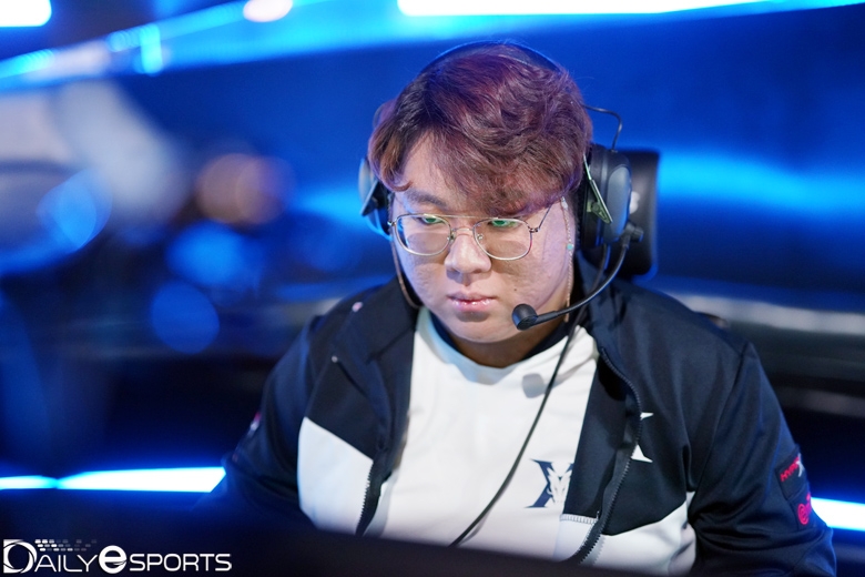 파이크로 킬러 본능을 선보인 킹존 드래곤X의 서포터 '투신' 박종익.