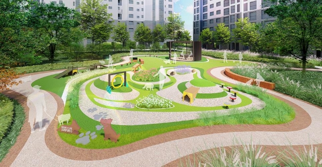 반려동물 놀이터 ‘포레나 펫 파크’ . / 사진 제공 = 한화건설