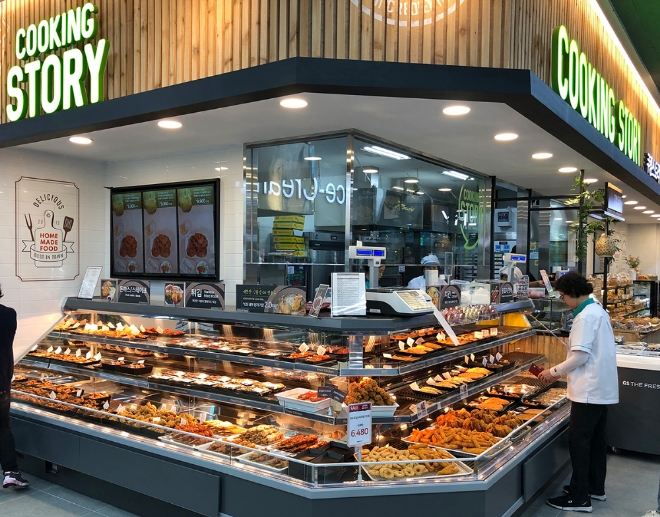 GS THE FRESH 즉석조리코너 모습