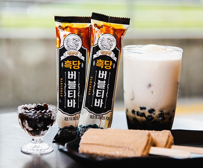 해태, '바밤바 흑당버블티바' 출시