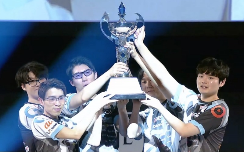 롤드컵 마지막 진출팀인 데토네이션 포커스미(사진=중계 화면 캡처).