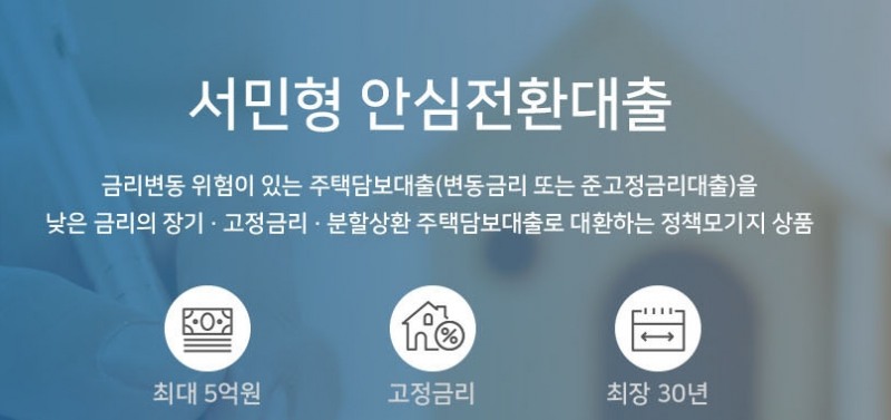 서민형 안심전환대출 신청방법(사진=한국주택금융공사)