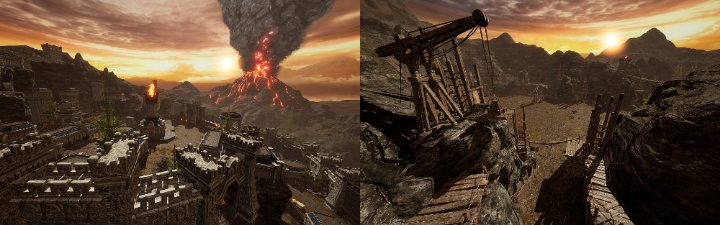 거대 화산 지역 데커스 화산의 이미지.