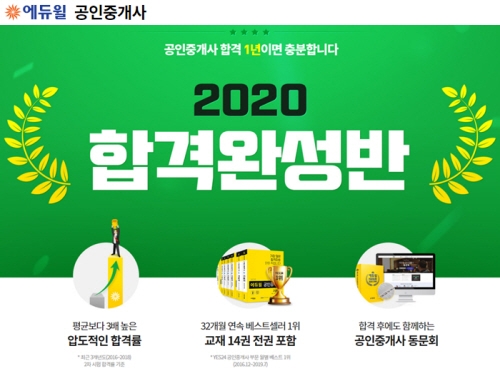 에듀윌, 공인중개사 수험생을 위한 ‘2020 합격완성반’ 마련