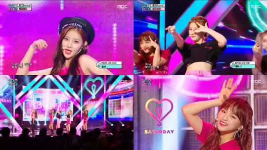 그룹세러데이MBC쇼음악중심방송화면