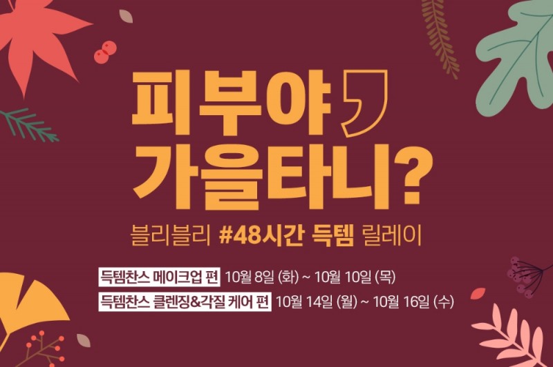 피부야 가을타니 임블리 시그니처 뷰티 브랜드 ‘블리블리’, 48시간 릴레이 득템 이벤트 진행