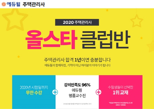 에듀윌, 주택관리사 수험생 대상 ‘올스타 클럽반’ 선봬