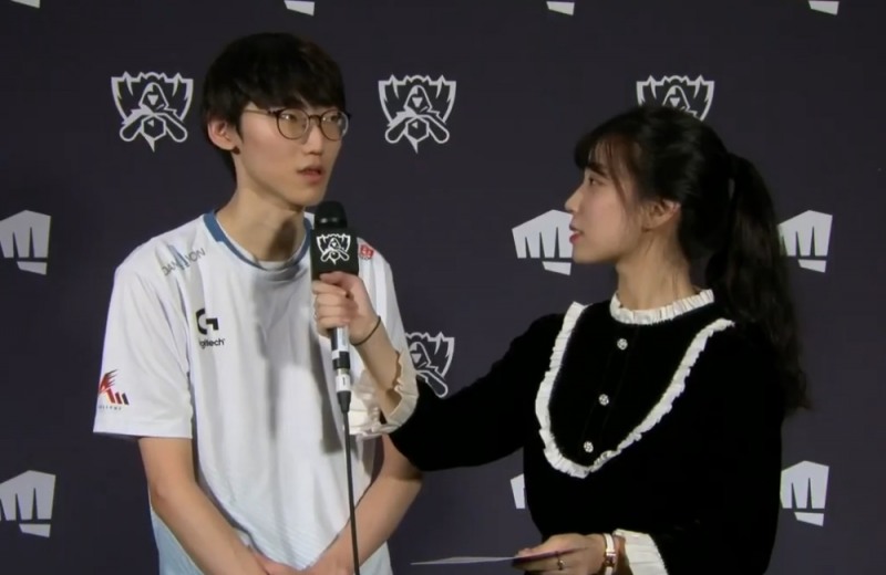 담원 게이밍의 톱 라이너 '너구리' 장하권(사진=생중계 화면 캡처).