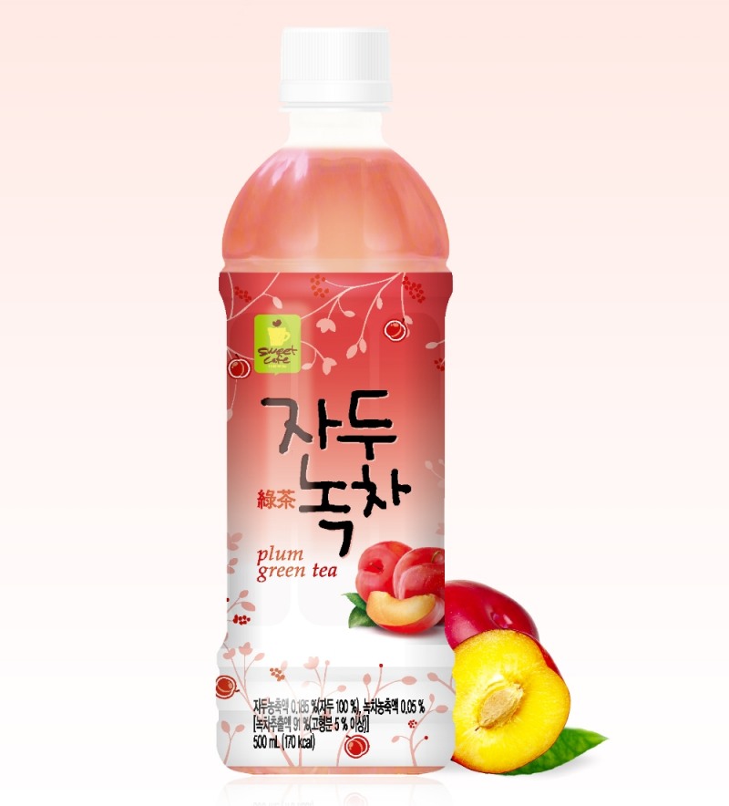 스위트카페 녹차시리즈 신제품, 500ml 대용량 자두녹차 출시!