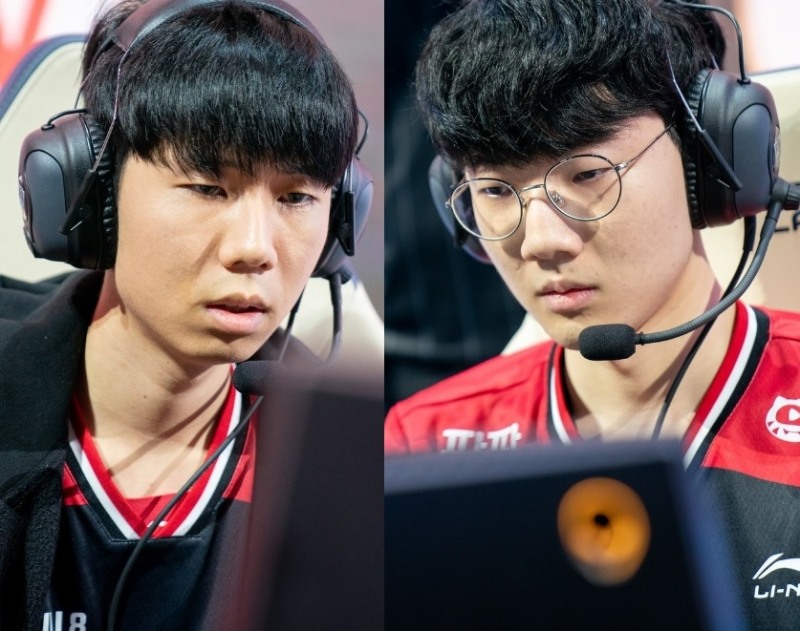 가렌과 유미 조합의 찰떡 궁합을 보여준 '리헨즈' 손시우(왼쪽)과 '바이퍼' 박도현(사진=라이엇 게임즈 제공).