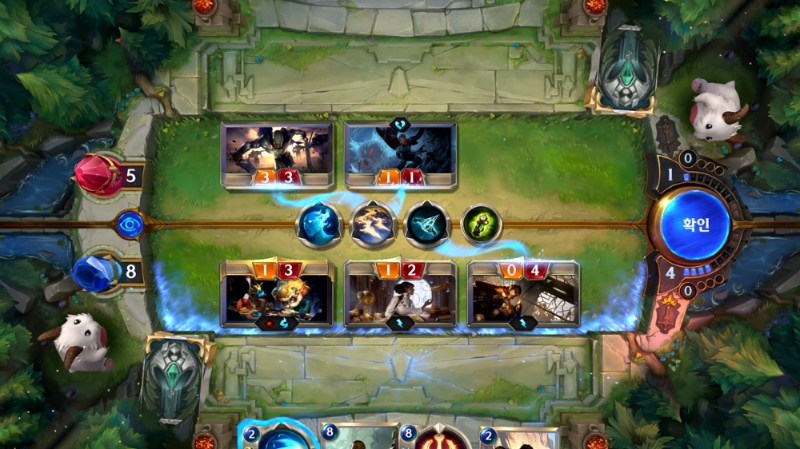 라이엇게임즈의 신작 카드게임 '레전드오브룬테라' 스크린샷.