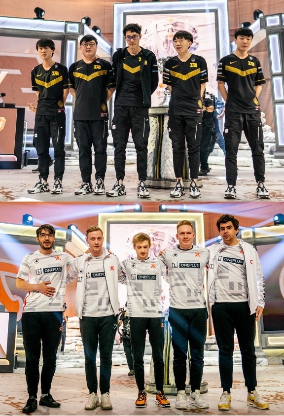 로얄 네버 기브업(위)과 프나틱이 8강 진출권을 놓고 마지막 승부를 벌인다(사진=라이엇 게임즈 제공).