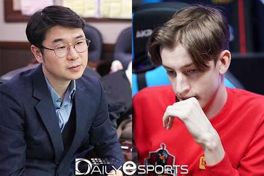 bbq 올리버스의 송성창 단장(왼쪽)과 'Malice' 세바스찬 에드홈.