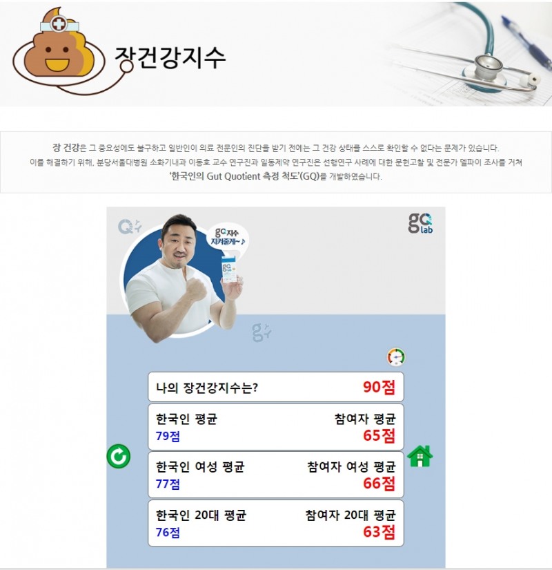일동제약, '장 건강 측정 척도 GQ' 개발