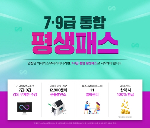 7급공무원 콘텐츠 강화된 에듀윌 ‘통합 평생패스’...수강생 모집