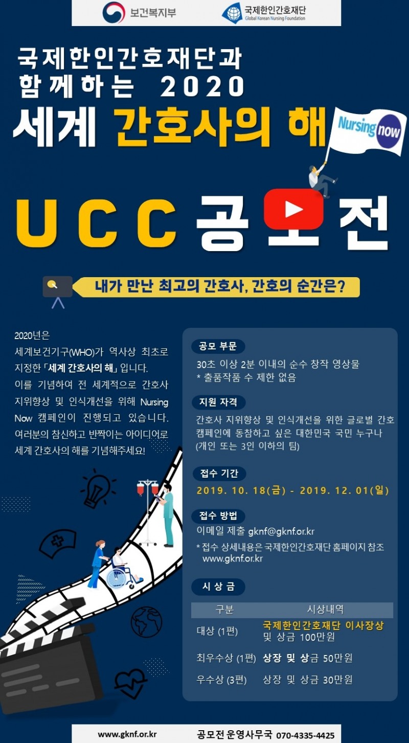 국제한인간호재단, 2020년 '세계 간호사의 해'의 기념 UCC 공모전 개최