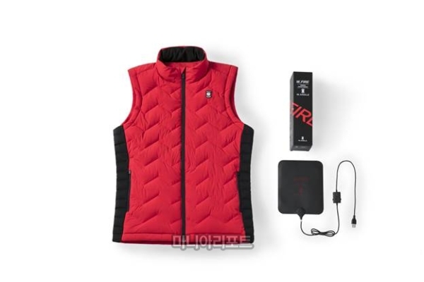 W.FIRE 스트레치 다운 베스트와 발열 키트