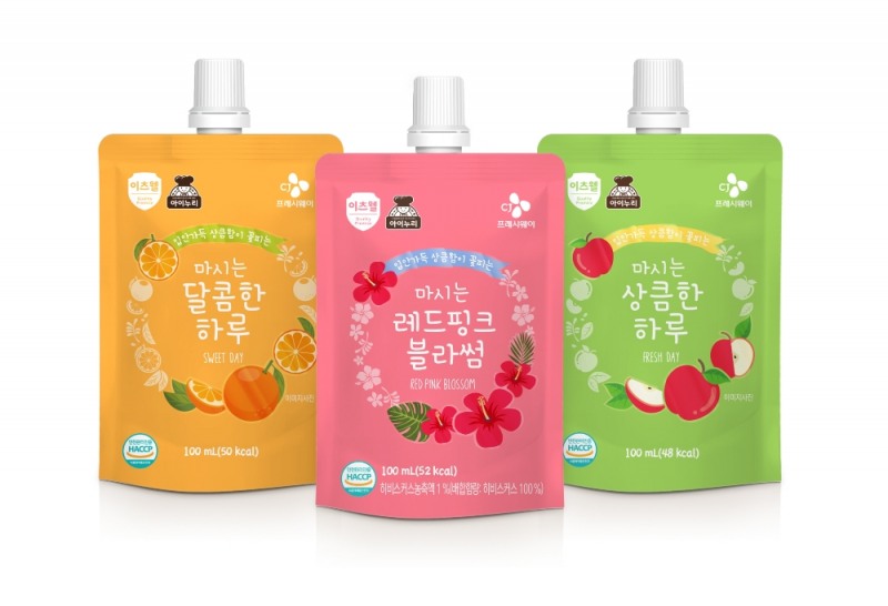 "아이들 입맛 저격" CJ프레시웨이, 키즈 전용 상큼한 파우치 음료 3종 출시